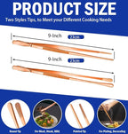 JETKONG 2 Pcs 9-Inch Kitchen Tweezers Cooking Tweezer Tongs Stainless Steel - Image 3