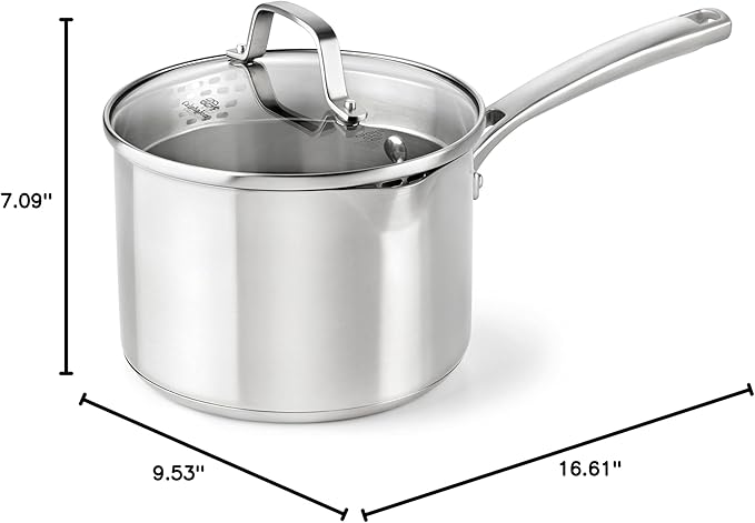 Calphalon Classic Stainless Steel Sauce Pan, Impact-Bonded Aluminum Base - Image 7