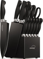 Amorston Knife Set, 15 Pieces Kitchen Knives Set by Amorston