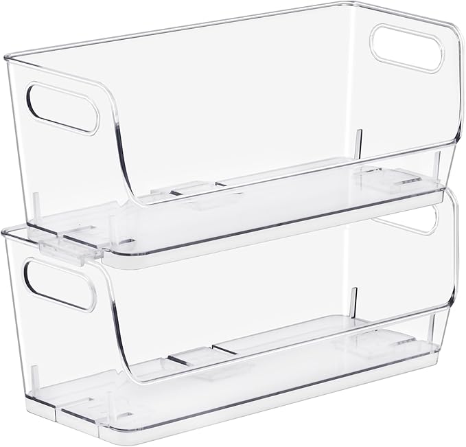 Sorbus Stackable Storage Bins Open Front, Pantry Bins by Sorbus