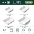 HOMBENE Baking Dish Set for 4, Ceramic Bakeware Sets - Image 2