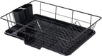 Space-Saving 3-Piece Dish Drainer Rack Set by SweetHomeCollection