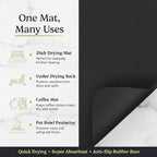 Dish Drying Mat Super Absorbent – 16" x 12" Coffee Mat - Image 3