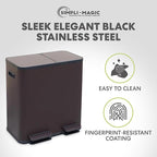 SIMPLI-Magic 18.5 Gallon Dual Compartment Kitchen Trash Can - Image 8