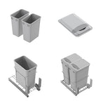 Dowell 2 Pack Wastebasket Trash Can Container, Plastic Garbage Bin, - Image 6