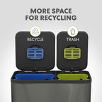 SIMPLI-Magic 18.5 Gallon Dual Compartment Kitchen Trash Can - Image 5