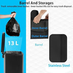 BestMassage 13 Gallon Stainless Steel Trash Can - Image 4