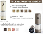 Stainless Steel Rechargeable Electric Salt and Pepper Grinder Set – USB Charging - Image 4