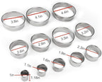 12 Pieces Round Cookie Biscuit Cutter Set, Graduated Circle Pastry Cutters - Image 3