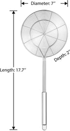 Hiware Solid Stainless Steel Spider Strainer Skimmer Ladle, Kitchen Utensils - Image 2
