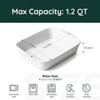 HOMBENE 1.2 QT Ceramic Baking Dish, Lasagna Pan - Image 2