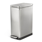 Home Zone Living 12 Gallon Slim Step Trash Can by HomeZoneLiving