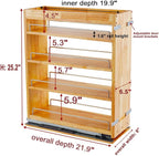 4 Tier Pull Out Spice Rack Holder Shelves, spice organization - Image 3