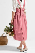 Uaussi Cotton Linen Apron Cross Back Work Apron - Image 3