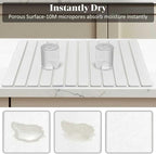 Large Stone Dish Drying Mats for Kitchen Counter, Fast Drying Collapsible Dish - Image 4