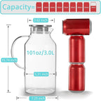 Bivvclaz 3 Liter 101 oz Glass Pitcher - Image 2