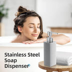 Soap Dispenser with Rust Proof Stainless Steel Pump Refillable - Image 7