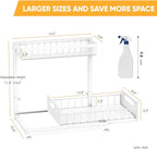 Saydear Under Sink Organizer Storage 2-Tier Premium Metal Pull-Out Kitchen - Image 7
