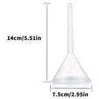Plastic Funnel Set, 100mm x 2, 75mm x 2, 50mm x 2 - Image 2