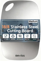 Cutting Board Non-Toxic, 304 Stainless Steel Cutting Board Double Sided by HOME