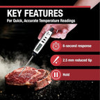 CDN Waterproof Digital Cooking Thermometer Instant Read 2.75" Stainless - Image 2