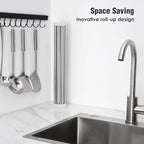 Tomorotec 21" x 15.5" Roll Up Dish Drying Rack Over Sink Drying Rack Sink Cover - Image 3