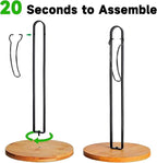 Wood Paper Towel Holder Countertop, TONLEA Kitchen Paper Towel Holder - Image 3