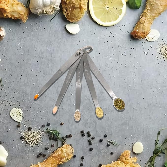 5PCS 1/4 Teaspoon Single Tiny Measuring Spoon, Small Individual Stainless Steel - Image 5