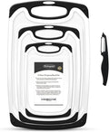 Cutting Boards for Kitchen, Plastic Chopping Board Set of 4 by ROTTOGOON