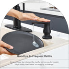 GAGALIFE Kitchen Sink Soap Dispenser Matte Black, Under Sink Soap Dispenser - Image 5