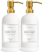 Vine Creations Glass Soap Dispenser, 2 Pack Kitchen Soap Dispenser Set by VineCreations