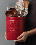FUN ELEMENTS Kitchen Utensil Holder, 7.2" Super Large Utensil Crock Heavy and - Image 7