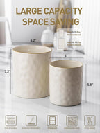 famiware Ocean Utensil Holder, 7.2"+5.8" Ceramic Kitchen Utensil Holder - Image 5