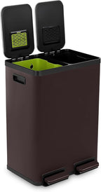 Simpli-Magic 60 Liter / 16 Gallon Rectangular Hands-Free Dual Compartment by Simpli-Magic