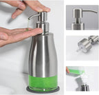Gaussra Soap Dispenser with Coaster and Stickers, Brushed Nickel Stainless - Image 5