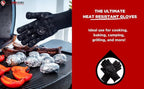 Grill Armor Oven Gloves with Fingers – Extra Long Cuff, 932°F Heat, Fire & Cut - Image 2