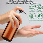 Soap Dispenser with Rust Proof Pump, Waterproof Labels Bathroom, Plastic Hand - Image 4