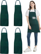 4 Pack Chef Apron, Waterproof Apron, Adjustable Apron by loteaf