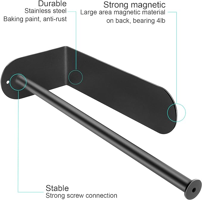 Kitchen Magnetic Stainless Steel Paper Towel Holder - Image 2