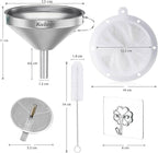 KALAVE Premium Stainless Steel Funnel, 5 Inch Food Grade Kitchen Funnels - Image 2