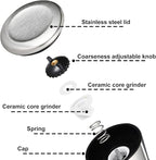 Gulex Pepper Grinder Pepper Mill, Salt Grinder Refillable, Adjustable, - Image 3