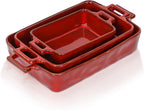 VICRAYS Ceramic Bakeware Set, Porcelain Rectangular Baking Dish, Baking Pan by VicraysCeramic