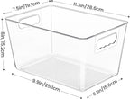 YIHONG Clear Plastic Storage Organizer Bins, 4 Pack Pantry Food Storage Bins - Image 2