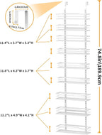 Moforoco White Narrow 9-Tier Over The Door Pantry Organizer, Pantry - Image 2