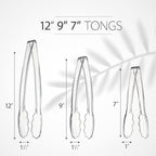PlasticPro Clear Serving Tongs Combo Set - Image 4