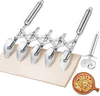 5 Wheel Pastry Cutter, Stainless Steel Dough Cutter Wheel by Mlesi
