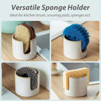 Zoeeker Sponge Holder for Kitchen Sink, Ceramic Dish Sponge Drying Caddy - Image 4