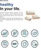 LE TAUCI Deep Casserole Dishes for Oven, 13.7”x9.6” Ceramic Baking Dish Set - Image 9