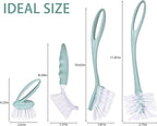 Dish Brush with Handle, Kitchen Dish Scrub Brush Set, 4-Piece Kitchen Cleaning - Image 6