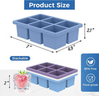 mossime Large Ice Cube Molds: 3pack Square Whiskey Silicone Ice Cube Trays - Image 6